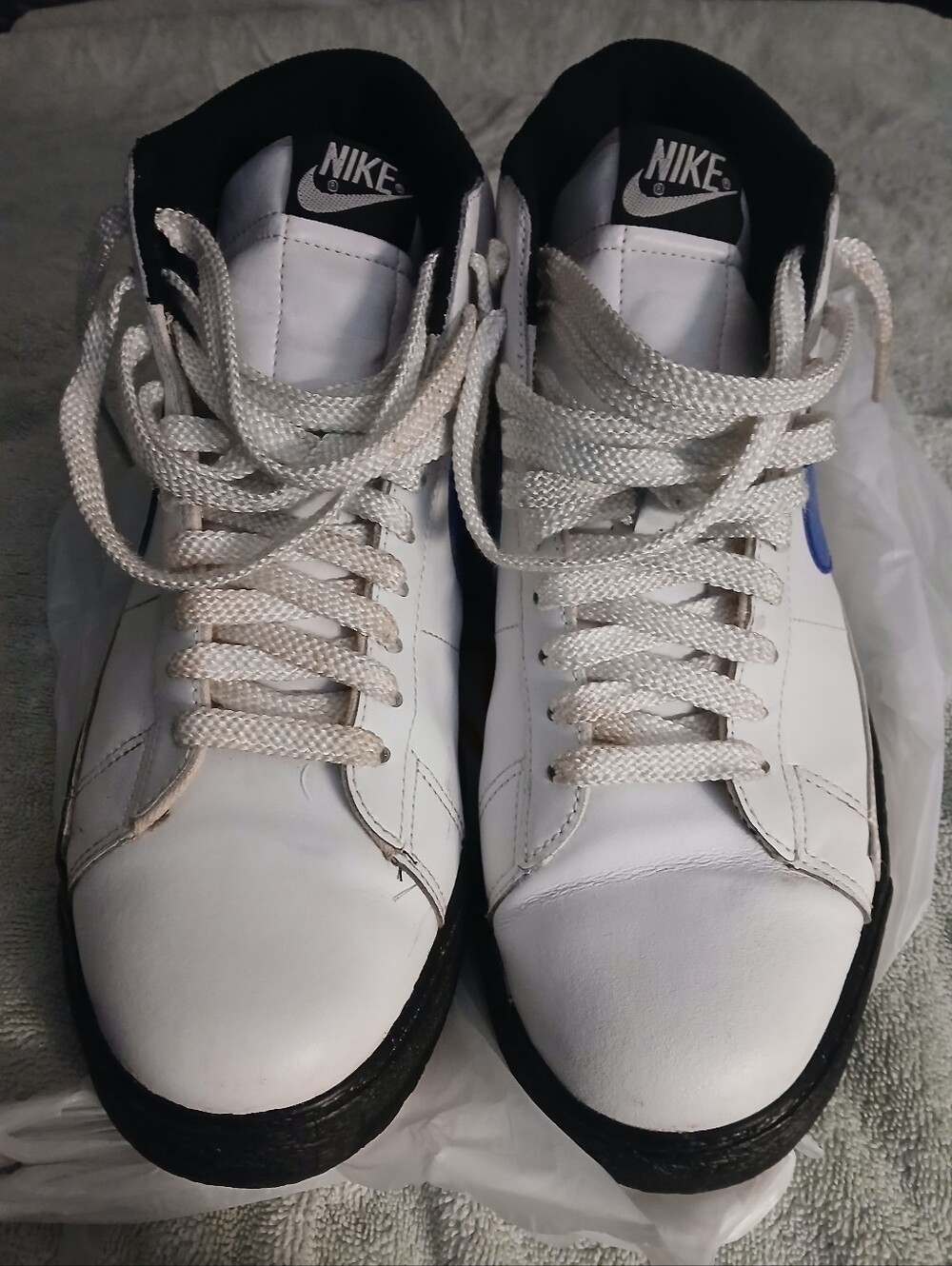 Nike Men’s White and Black High-Top Sneakers
